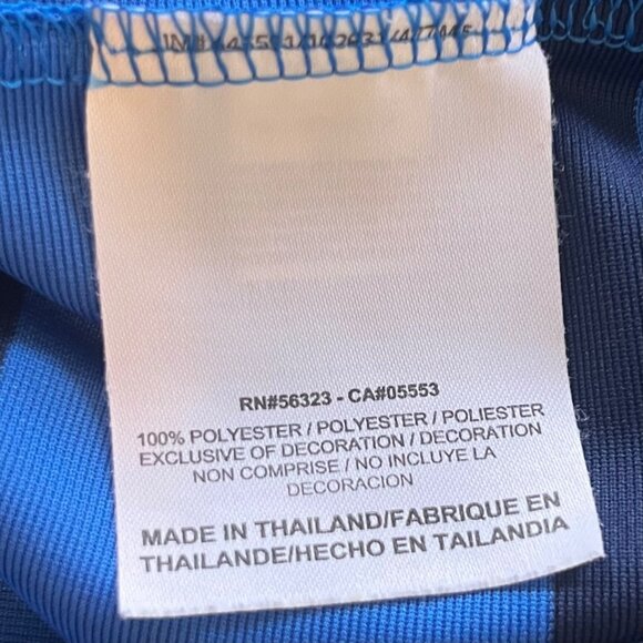 Nike Golf Polo Shirt Mens XL Blue Black Striped DriFit - Picture 8 of 8